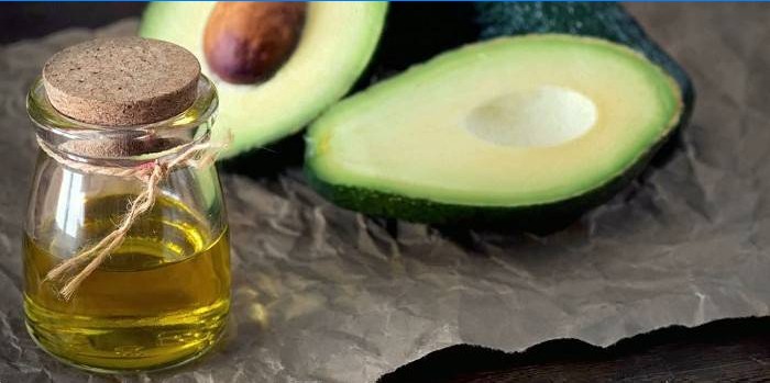 Avocado-olie in een fles