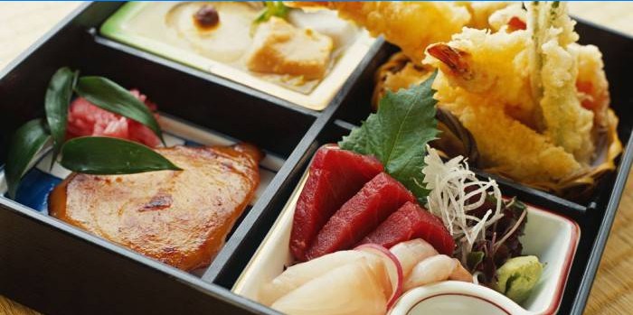 Japanse lunchbox met eten