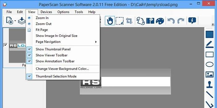 Gratis PaperScan Scan-software