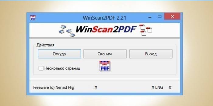WinScan2PDF Utility-venster