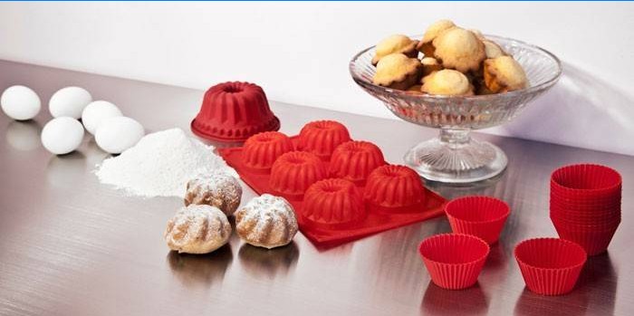 Siliconen vormen voor muffins en cupcakes