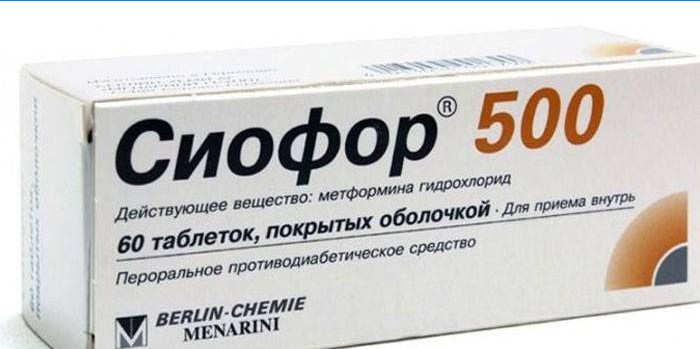 Siofor 500 tabletten per verpakking