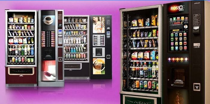 Verkoopautomaten voor de verkoop van snacks en drankjes