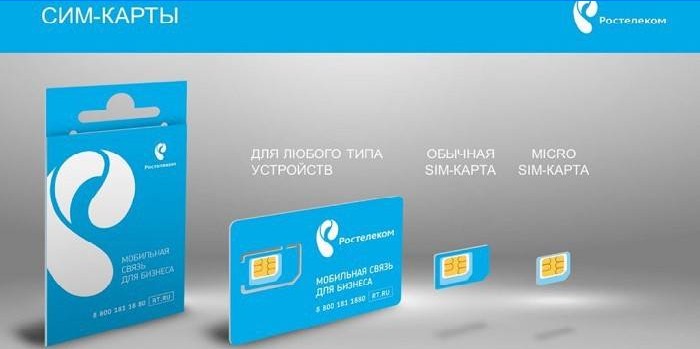 Rostelecom simkaarten voor verschillende apparaten