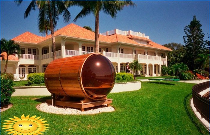 Barrel sauna's: fotoselectie, bouwtips, prijzen