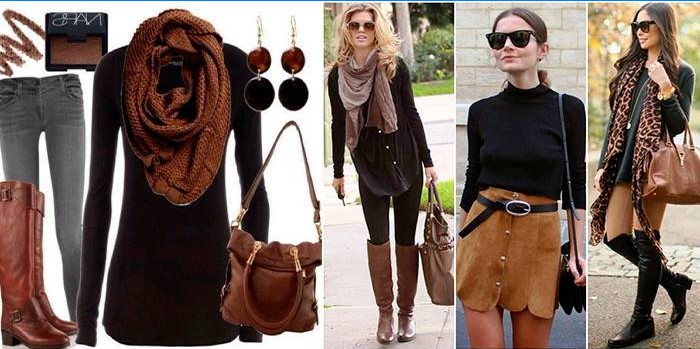 Zwart en bruin kleurencombinaties in kleding