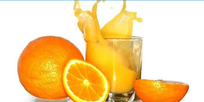Jus d'orange in een glas