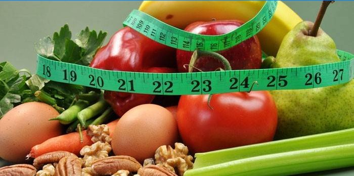 Groenten, fruit, eieren, noten en een centimeter