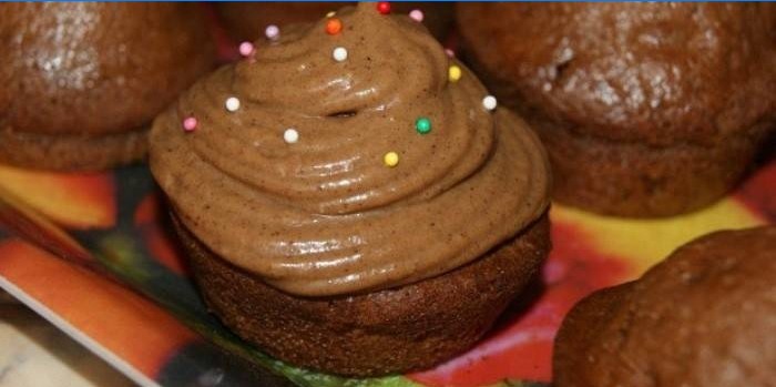 Chocoladeroom zure room op muffins