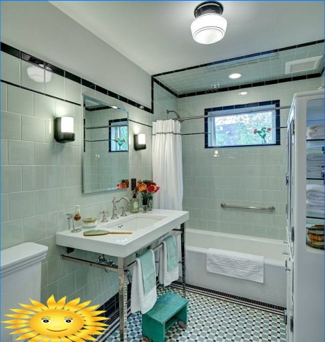 Spiegel boven de gootsteen in de badkamer: voor- en nadelen