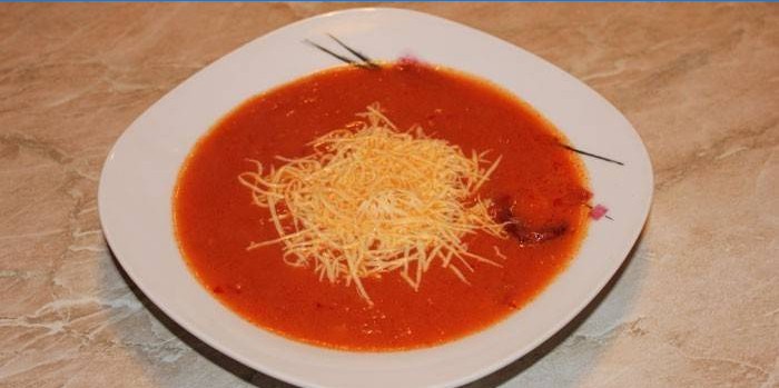 Tomatensoep met kaas