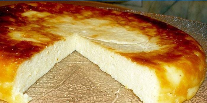 Gebakken cottage cheese braadpan met zetmeel