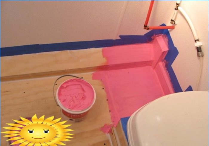 Waterdicht maken van een badkamer onder tegels
