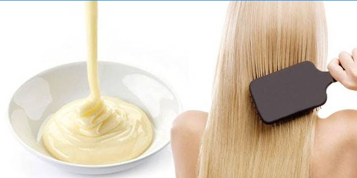 Ei-mayonaise masker voor blond haar