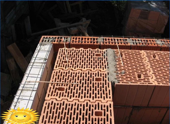 Huis gemaakt van poreus keramisch blok of warm keramiek