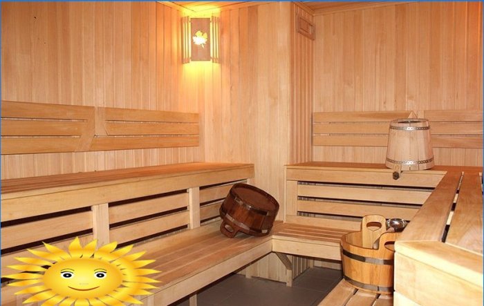Sauna en badhuis in een landhuis - voorbereiding op het zomerseizoen
