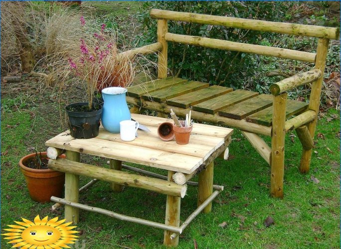 DIY tuinmeubilair gemaakt van planken