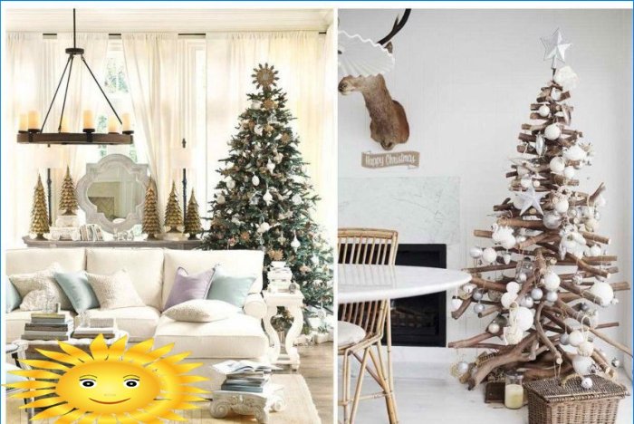 12 alternatieven voor een levende kerstboom in het nieuwe jaars interieur 2015
