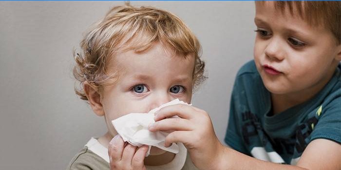 Tekenen van verkoudheid bij een klein kind