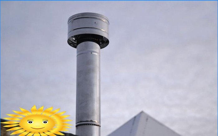 Deflectors voor ventilatie en schoorsteen. DIY montage-instructies