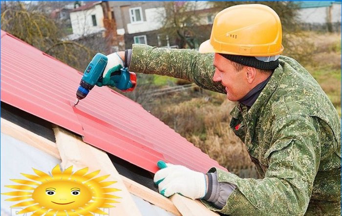 Installatie en plaatsing van metalen dakbedekking: doe-het-zelf dak