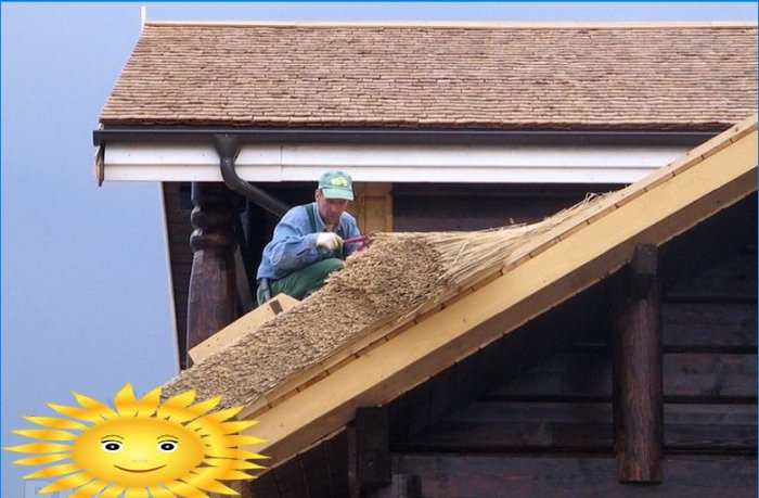 Rieten dak: kenmerken van het materiaal en de dakbedekking