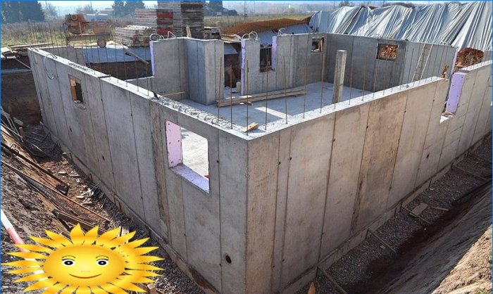 Vervaardiging van monolithische betonconstructies door hydrocasing bij lage temperatuur