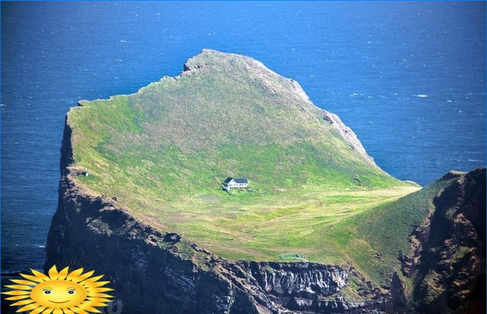 Huis op het eiland Vestmannaeyar