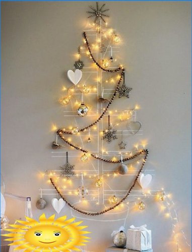 Kerstdecoratie van het appartement: 20 foto-ideeën