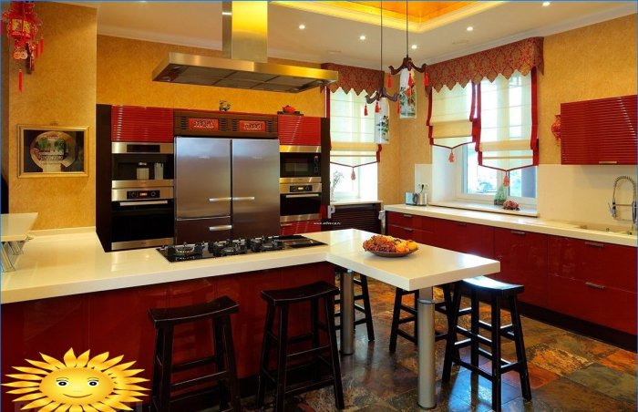 Keuken in verschillende interieurstijlen: fotoselectie