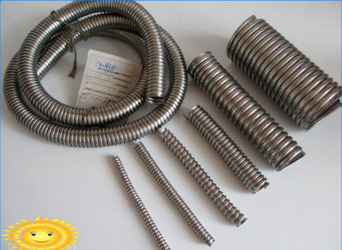 Metalen slang voor elektrische kabel: selectie en installatie