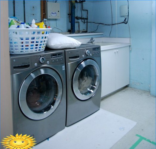 Wassen in een privéwoning: voorbeelden en kenmerken van het arrangement