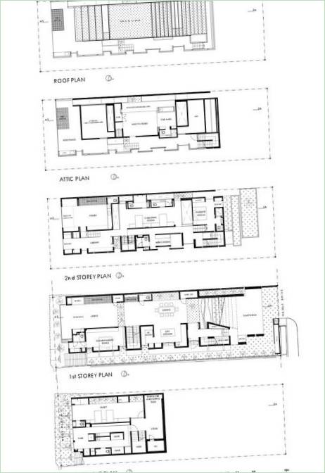 Interieur van Namly House privéwoning door CHANG Architects, Chicago, VS