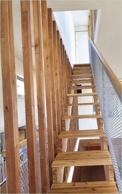 Natuurlijk houten trap