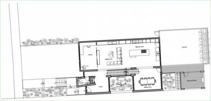 Schematisch plan van Westboro Residence
