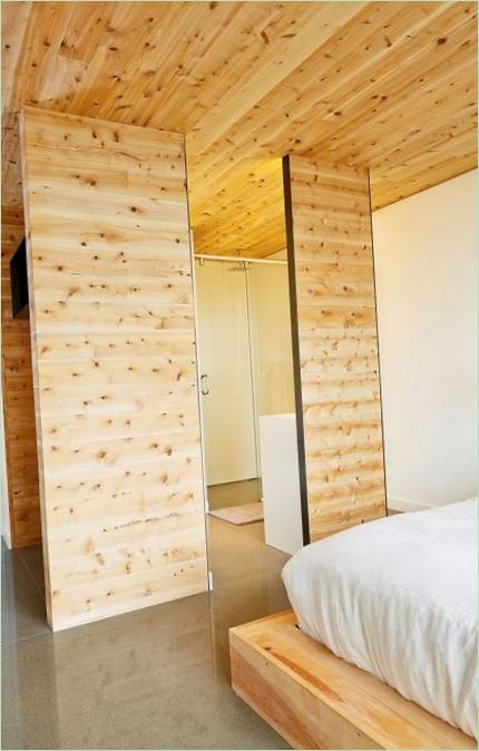 Het ontwerp van een houten huis in Quebec City