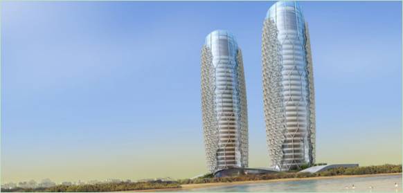 Al Bahar-torens met intelligent zonweringssysteem