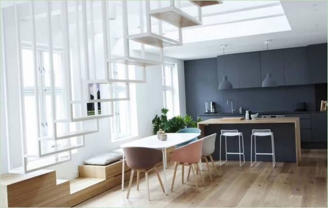 Keuken in een luxe appartement in Noorwegen
