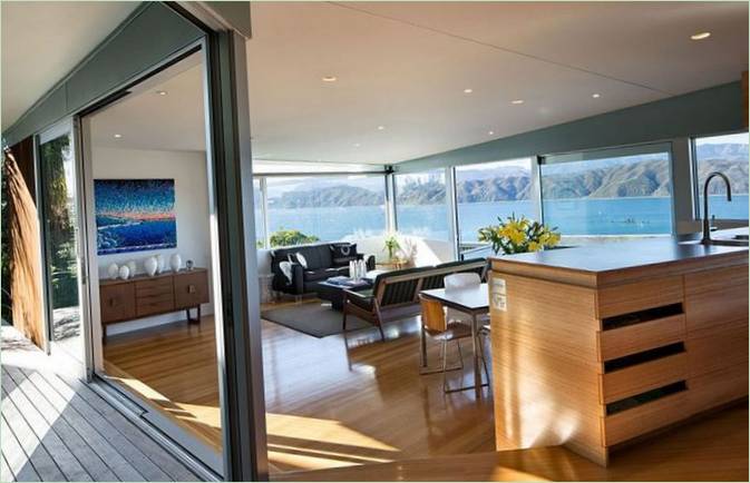 Interieurontwerp van een huis in Nieuw-Zeeland door Parsonson Architects