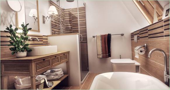 Moderne badkamer in witte tinten