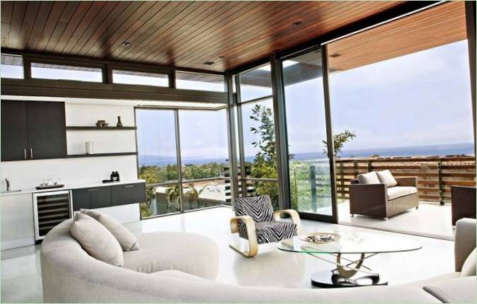 Glas en hout design huis door Studio 9one2 in Los Angeles, Californië