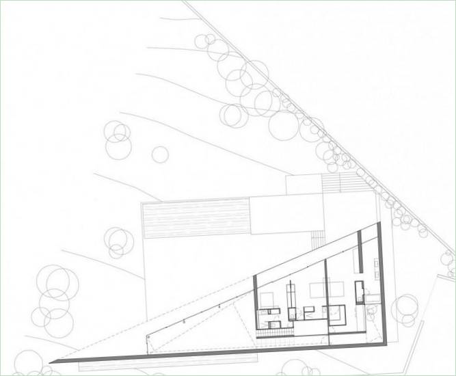 Interieurontwerp van het huisje van Atelier d'Architecture in Spanje
