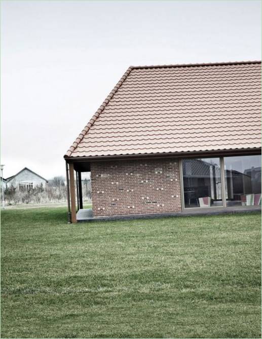 Bakstenen huis in Denemarken