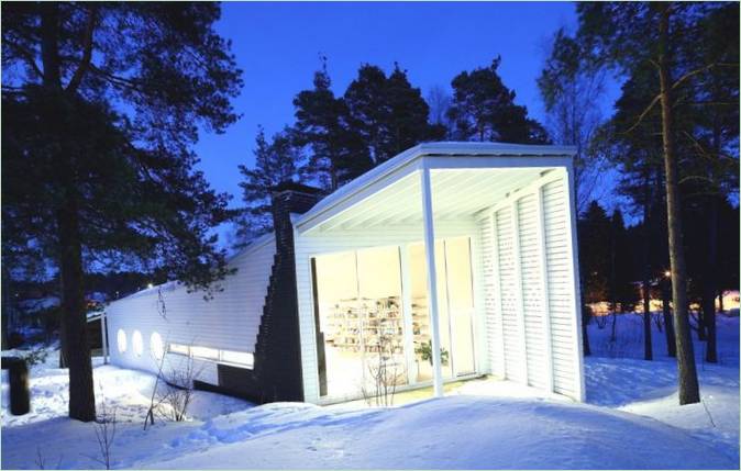 Een ontwerp voor een modern boshuis in Finland