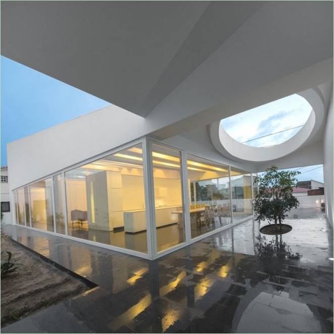 Het ontwerp van een geometrisch Portugees huis