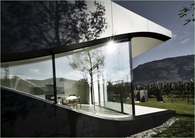 Interieurontwerp van The Mirror House door Peter Pichler Architecture in Italië