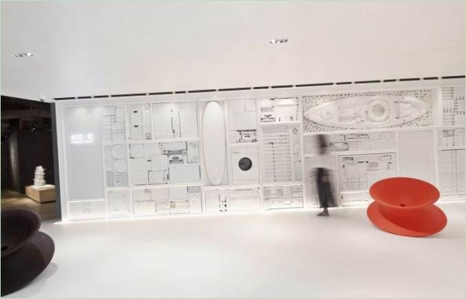Een modern tentoonstellingshuis: Het project ziet eruit als een moderne tentoonstelling