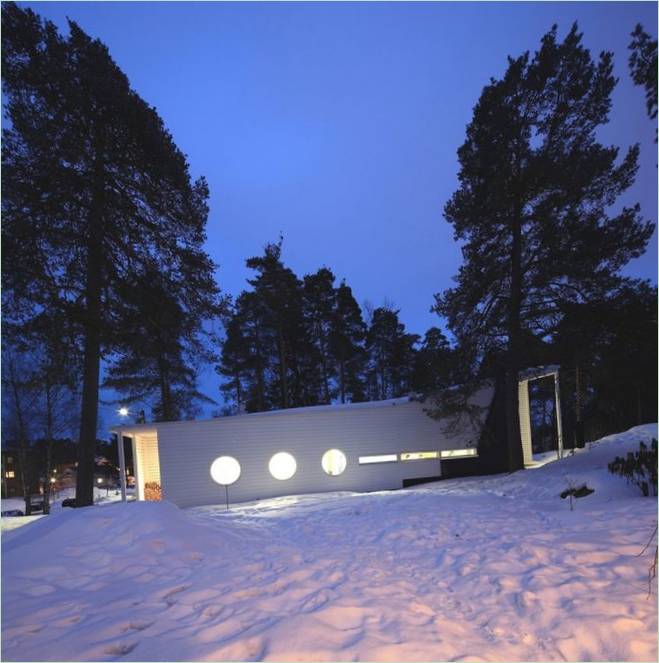 Een ontwerp voor een moderne houten woning in Finland