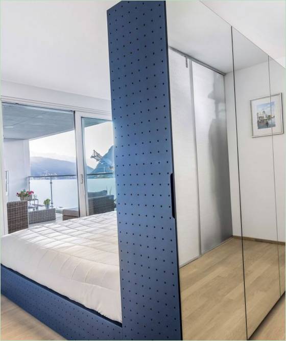 Interieurontwerp voor een ongewoon huis voor een modern echtpaar in Lugano, Zwitserland