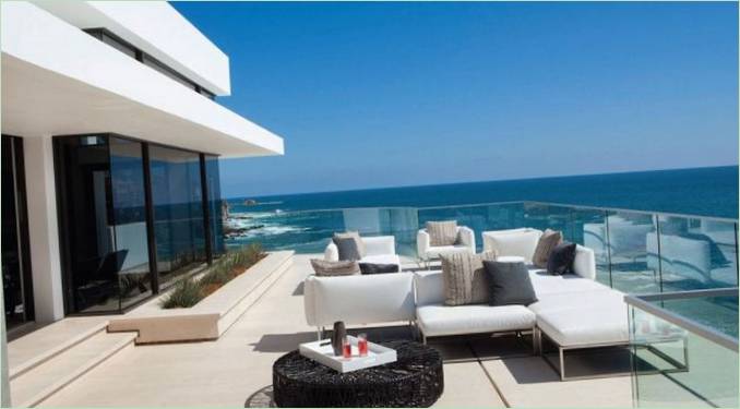 Het terras van de luxe villa Rockledge in de VS